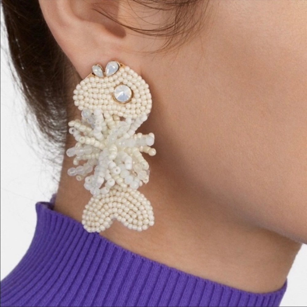 Baublebar  Alohi Fish Drop Seed Bead earrings NWT
